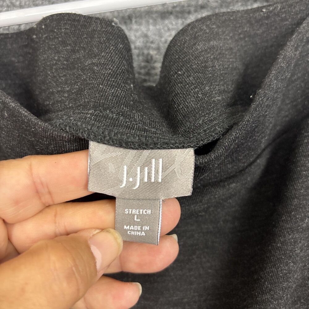 J.JILL Knit Pencil Skirt Womens Size L Gray Pull on Capsule - Picture 7 of 9